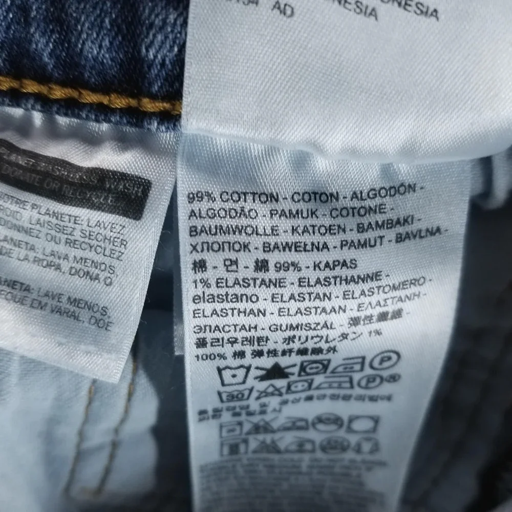 Levis 514 Jeans Mens‎ 38x32 Blue Regular Straight Medium Wash Stretch Denim